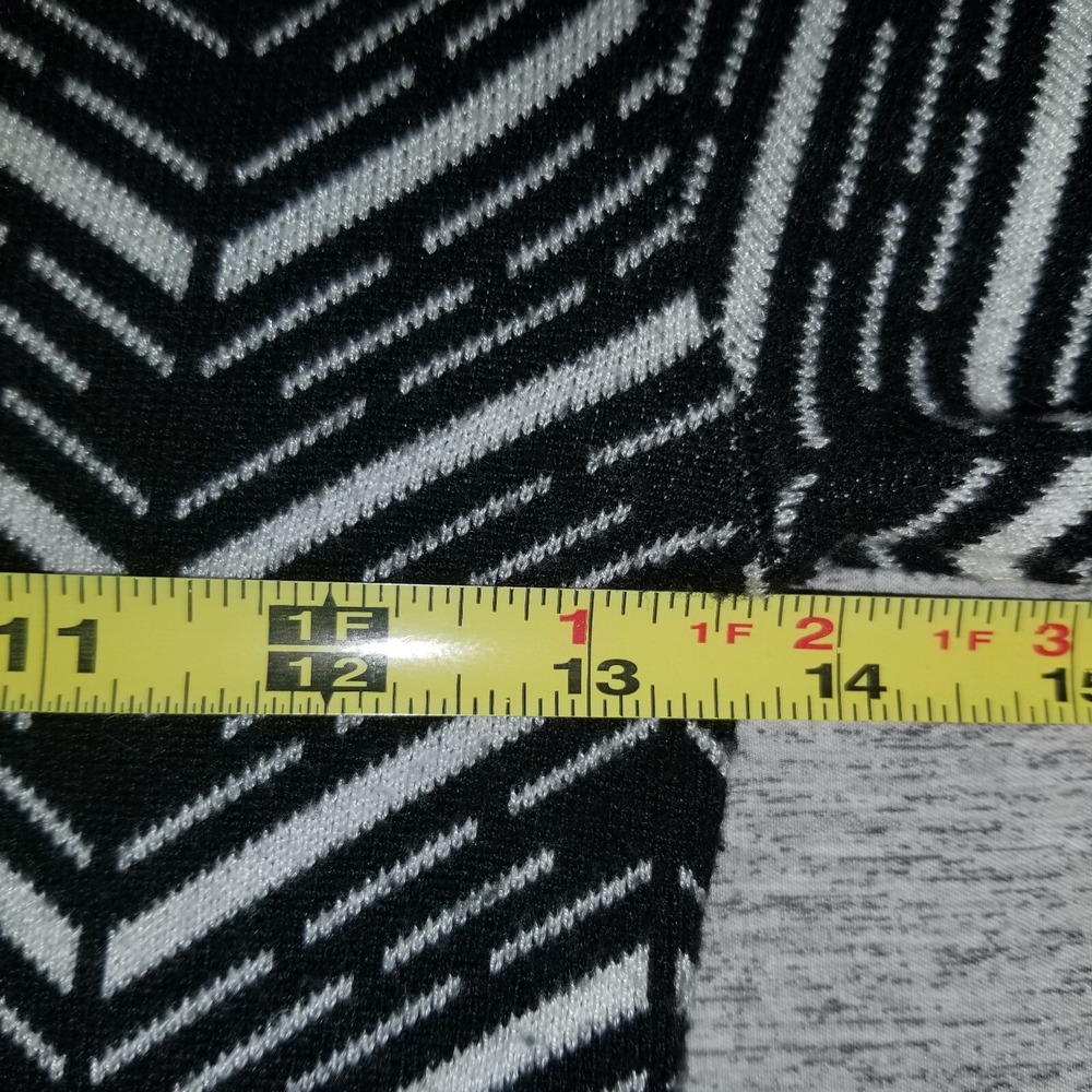 GB Gianni Bini Dress- Women's Small Black White Chevron‎ Stripe Stretch Bodycon - Picture 4 of 8